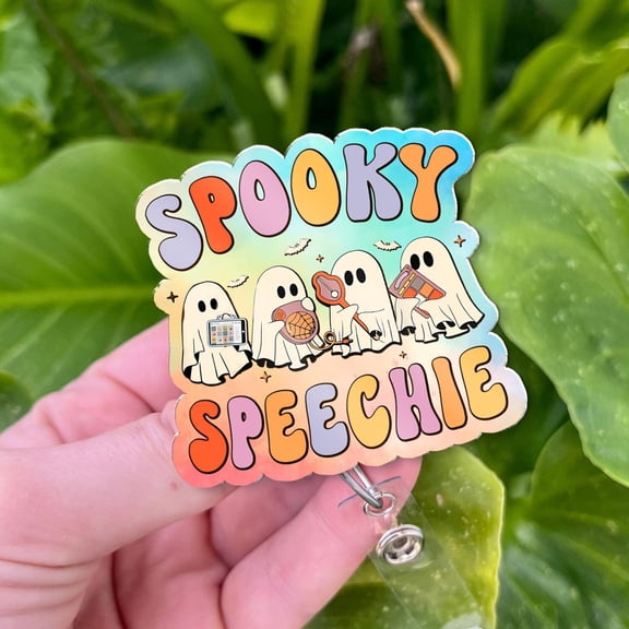 Spooky Speechie Badge Reel: Halloween SLP ID Holder