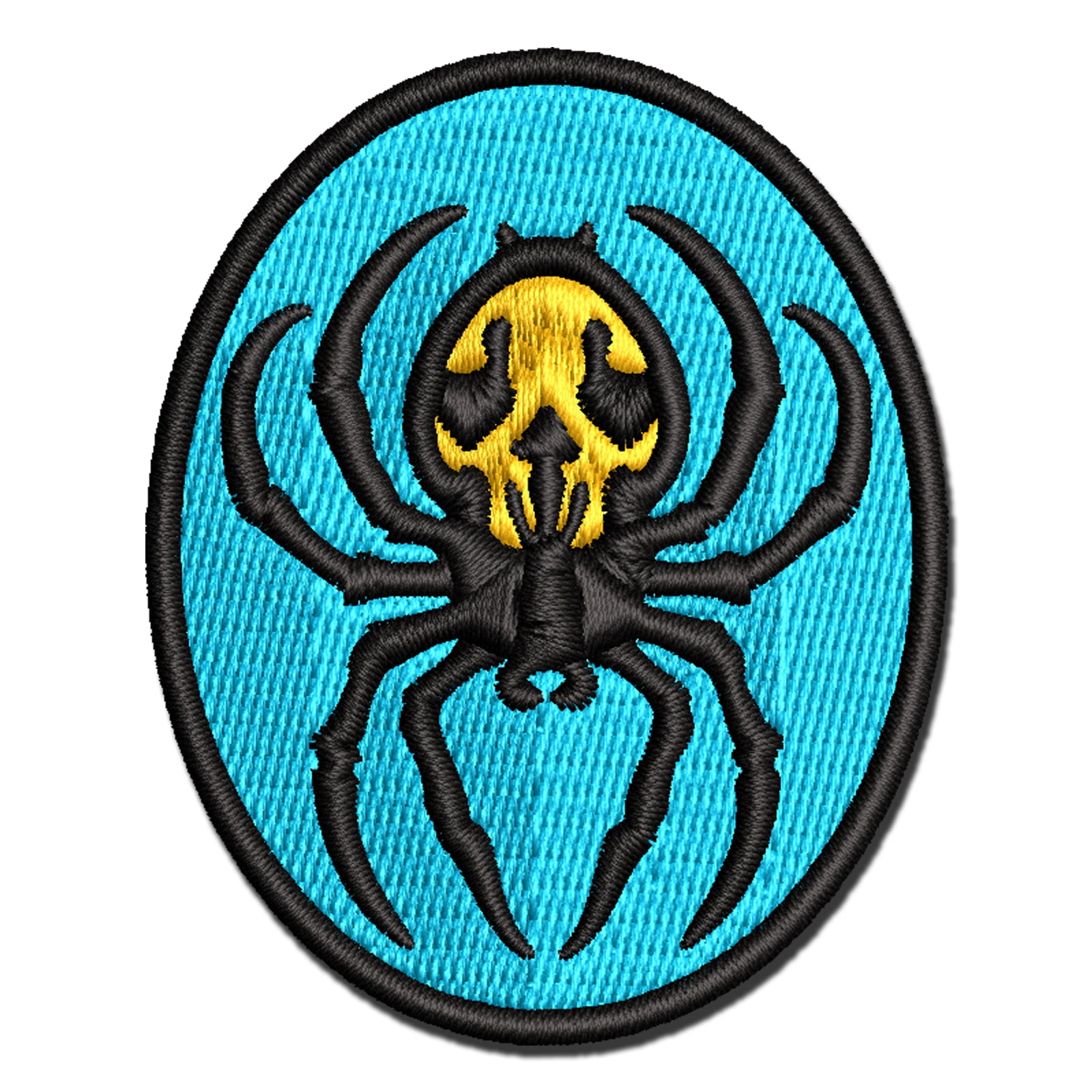 Spooky Spider with Skeleton Skull Markings Applique Multi-Color ...