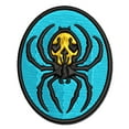 thumbnail image 1 of Spooky Spider with Skeleton Skull Markings Applique Multi-Color Embroidered Iron-On Patch - 2.0 Inch Mini, 1 of 5
