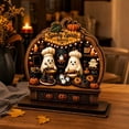 thumbnail image 1 of Spooky Spirits Bakery Ghost Chef Wooden Tabletop Statue, Cute Halloween Baking Ghost Pumpkin Decor Wooden Ornament for Fall Home Decor and Halloween Table Decor, 1 of 6