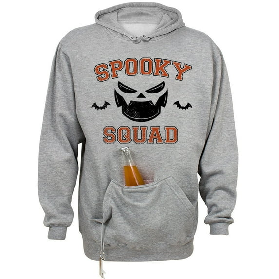Spooky Squad Beer Holder Tailgate Hoodie Sweatshirt Unisex Large Oxford
