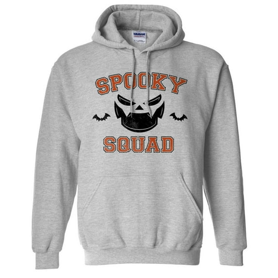 Spooky Squad Hoodie Sweatshirt Unisex 2X-Large Grey