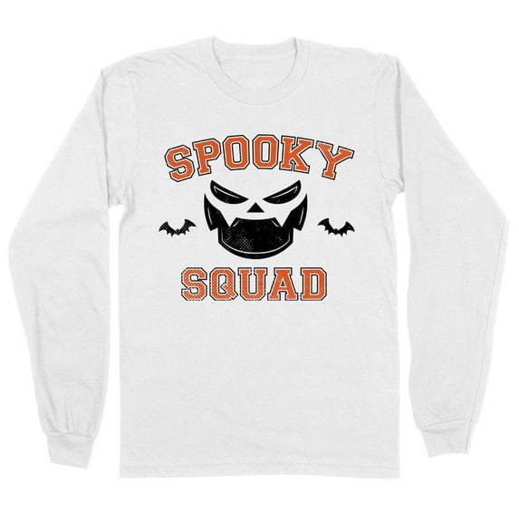 Spooky Squad Long Sleeve Shirt Unisex Large White