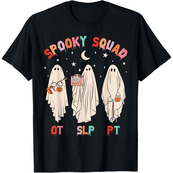 Spooky Squad SLP OT PT Ghost Occupational Therapy T-Shirt