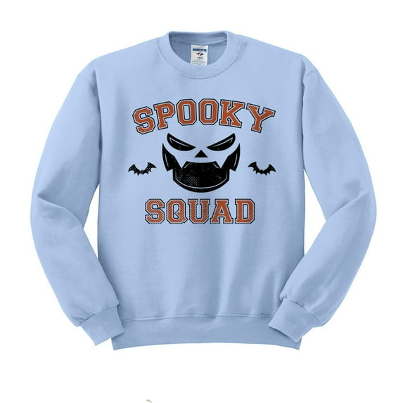 Spooky Squad Sweatshirt Unisex Small Light Blue