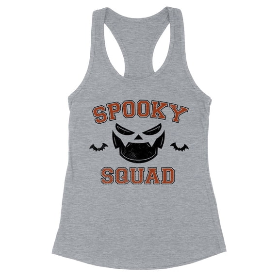 Spooky Squad Tank Top Fitted Racerback Women's 2X-Large Heather Grey