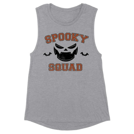 Spooky Squad Women's Muscle Tank 2X-Large Heather Grey