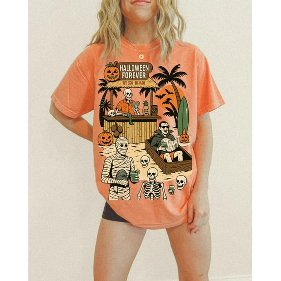 Spooky Summer Halloween Tshirt, Funny Halloween Tshirt, Vintage Summer Tshirt, Halloween Horror Characters, Halloween Shirt