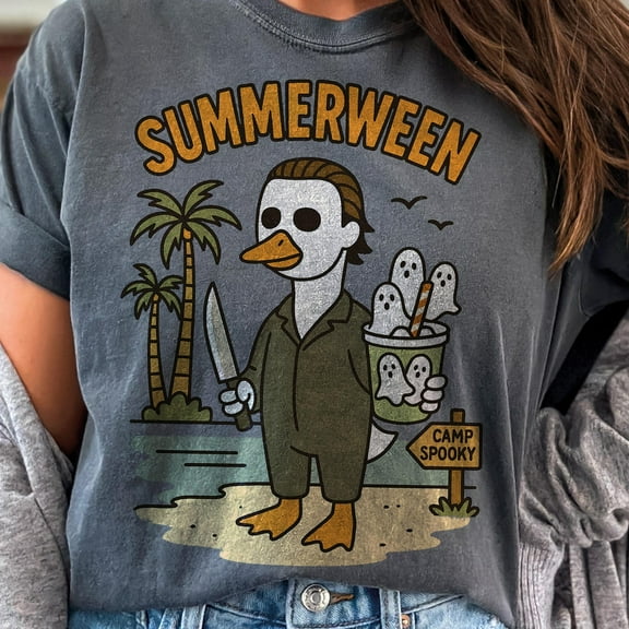 Spooky Summer Halloween Tshirt, Funny Halloween Tshirt, Vintage Summer Tshirt, Halloween Horror Characters, Halloween Tshirt