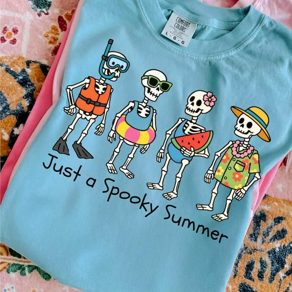 Spooky Summer T-shirt, Funny Halloween Beach Shirt, Summer Shirt, Cute Tropical TH140619