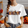 thumbnail image 1 of Spooky Teacher Halloween T-Shirt, Coquette Bow & Pencil Apparel, Cute & Fun Halloween Costume for Teachers Gift Shirt, 1 of 3