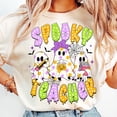 thumbnail image 1 of Spooky Teacher Halloween T-Shirt, Trick or Teach Ghost Tee, Fall Teacher Shirt Design, Coquette Spooky Season Shirt, Cute Ghost Graphic Tee, 1 of 5