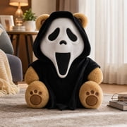 Spooky Teddy Bear Plush Ghost Face Plushie Teddy Stuffed Animal Doll 12 inch Terrors Plush Figure Gift Collection Halloween Decor Party Favors