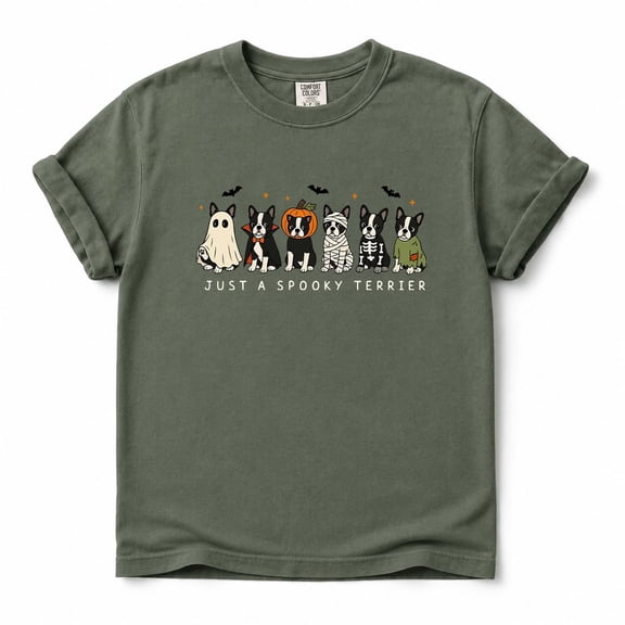 Spooky Terrier Dog Halloween Costume Graphic T-Shirt