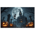 thumbnail image 1 of Spooky Theme Halloween Banner Skeleton Design Moonlit Graveyard for Halloween Party Decoration Outdoor Decoration, 1 of 8