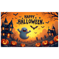 thumbnail image 1 of Spooky Theme Happy Halloween Ghost Banner Pumpkin Design Decorative Banner for Halloween Party Indoor Decoration Kids Celebration, 1 of 9