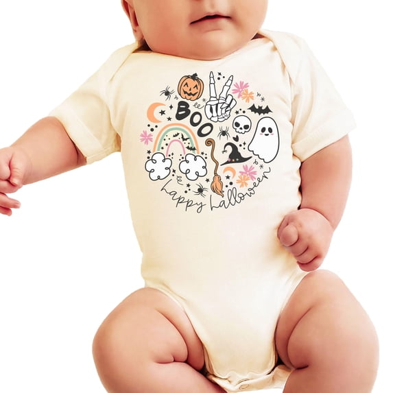 Spooky Things Shirts and Bodysuits for Baby and Toddler Youth Girls Halloween Outfits Natural Bodysuit Newborn