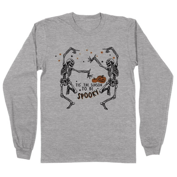 Spooky Tis the Season Long Sleeve Shirt Unisex X-Large Grey