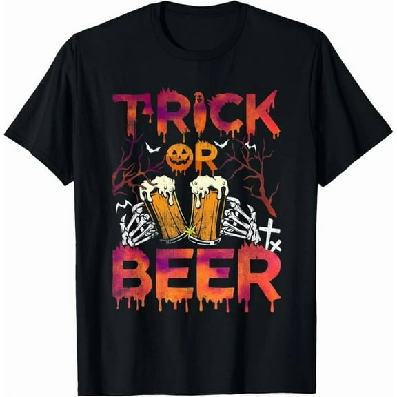 Spooky Trick Or Treat Beer Glowing Halloween Costume Unisex T-Shirt