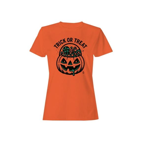 Spooky Trick or Treat Pumpkin Women's T-shirt