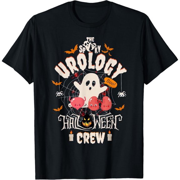 Spooky Urology Halloween Crew Cute Ghost Nurse Student T-Shirt