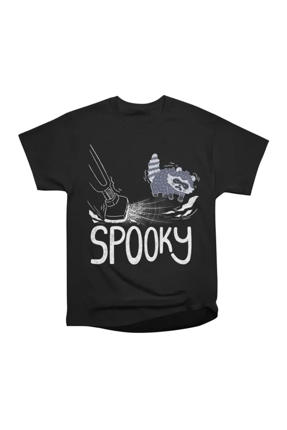 Spooky Vacuum Cleaner Scares Raccoon T-Shirt Tee Gift For Him Merch For Her Apparel For Fr