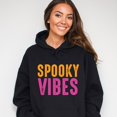 thumbnail image 1 of Spooky Vibes Bright Distressed - Women's Graphic Hoodie, 1 of 9