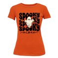 thumbnail image 1 of Spooky Vibes Cute Ghost Halloween Costume Women's T-shirt, M, Orange, 1 of 6