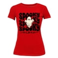 thumbnail image 1 of Spooky Vibes Cute Ghost Halloween Costume Women's T-shirt, M, Red, 1 of 6