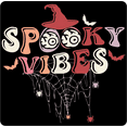 thumbnail image 1 of Spooky Vibes  Halloween  Great Gift Idea|= Decal Sticker 2 Pack  5 Inch Sticker S11748, 1 of 3