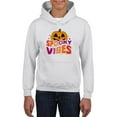 thumbnail image 1 of Spooky Vibes. Retro Pumpkin Hoodie Juniors -Image by Shutterstock,  x-Large, 1 of 4