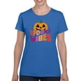 thumbnail image 1 of Spooky Vibes. Retro Pumpkin T-Shirt Women -Image by Shutterstock, Female Medium, 1 of 4