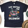 thumbnail image 1 of Spooky Vibes Skeleton Disco Ball Halloween T-Shirt, Azalea, Size 3XL, 1 of 6