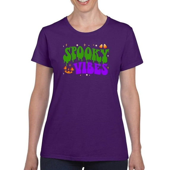 Spooky Vibes T-Shirt Women -Image by Shutterstock, Female Small
