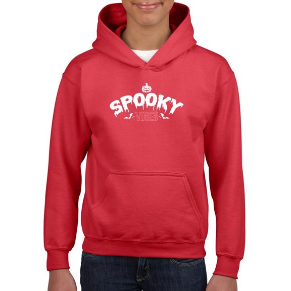 Spooky Vibes Typography Hoodie Juniors -Image by Shutterstock, x-Large