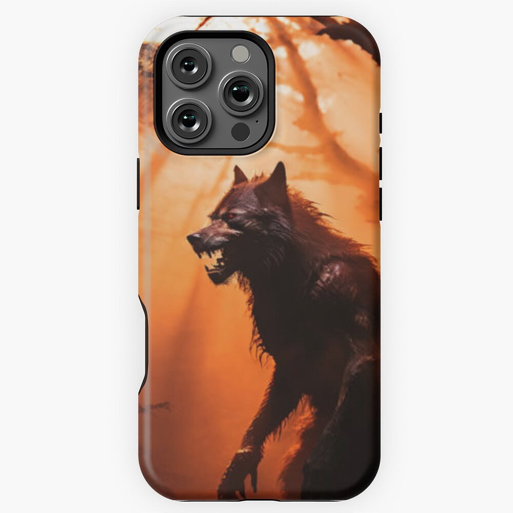 Spooky Werewolf Artwork Phone Case for iPhone 16 15 14 13 12 11 Pro Max ...