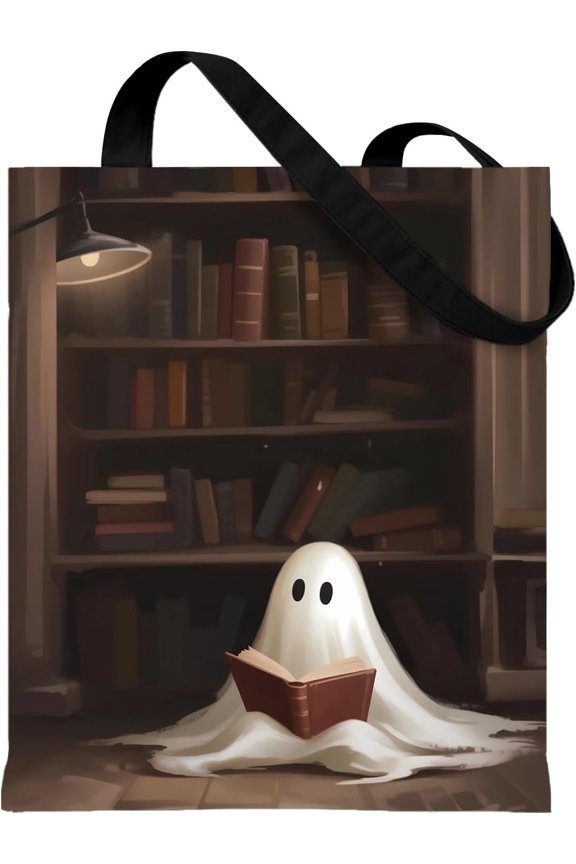 Spooky Whimsical Canvas Tote Bag for Women, Dark Gothic Aesthetic Bag for Grocery Shopping