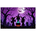 thumbnail image 1 of Spooky Witch Theme Halloween Banner Cauldron Scene Night Sky Bats Moon for Halloween Party Decoration Outdoor Indoor, 1 of 9