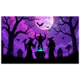 thumbnail image 1 of Spooky Witch Theme Halloween Banner Cauldron Scene Night Sky Bats Moon for Halloween Party Decoration Outdoor Indoor, 1 of 9