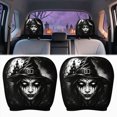 thumbnail image 1 of Spooky Witch Themed Halloween Car Interior Decor, 2‑Pack Hooded Black Robe Witch Face Headrest Covers, Universal Slip‑on Vehicle Seat Head Rest Protector for Haunted‑Car Holiday Styling, 1 of 5