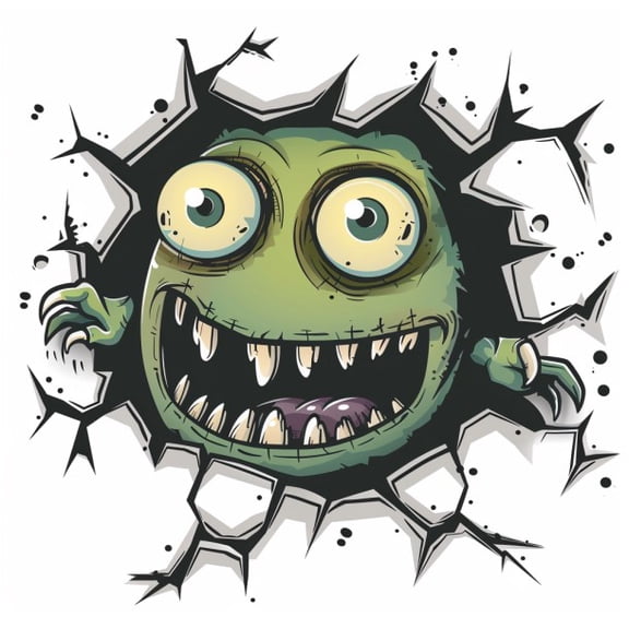 Spooky Yet Cute Peeking Monster Car Decal, High-Quality Vinyl Decal for Cars, Trucks, SUVs, Motorcycles, Laptops, Tablets. Weatherproof, Durable, Easy to Apply. A Perfect Gift for Monster Fans
