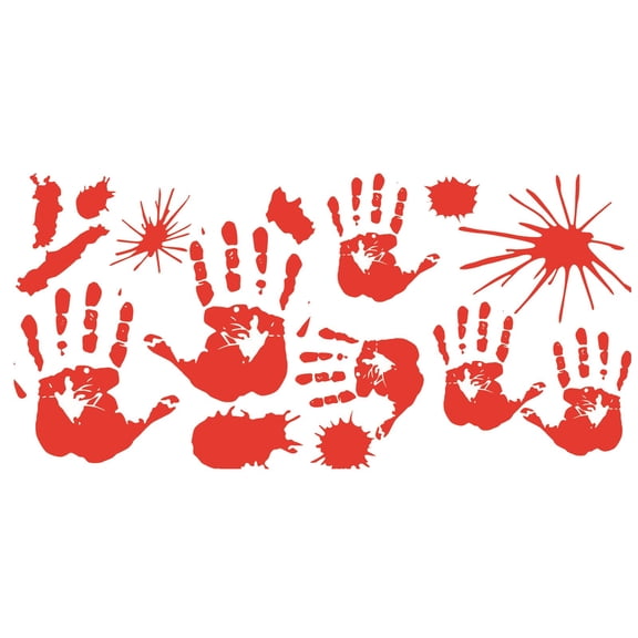 Spooky Zombie Hand Window Clings 3D Halloween Stickers Reusable Static Glass Cling Decals Spooky Wall Sticker Decor for Haunted House Theme Party 2-Pack