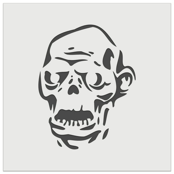 Spooky Zombie Head Halloween Monster DIY Cookie Wall Craft Stencil - 3.5 Inch