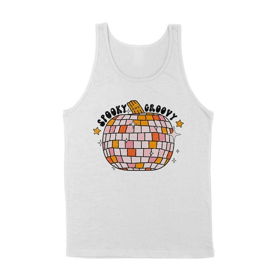 Spooky and Groovy Tank Top Unisex Large White
