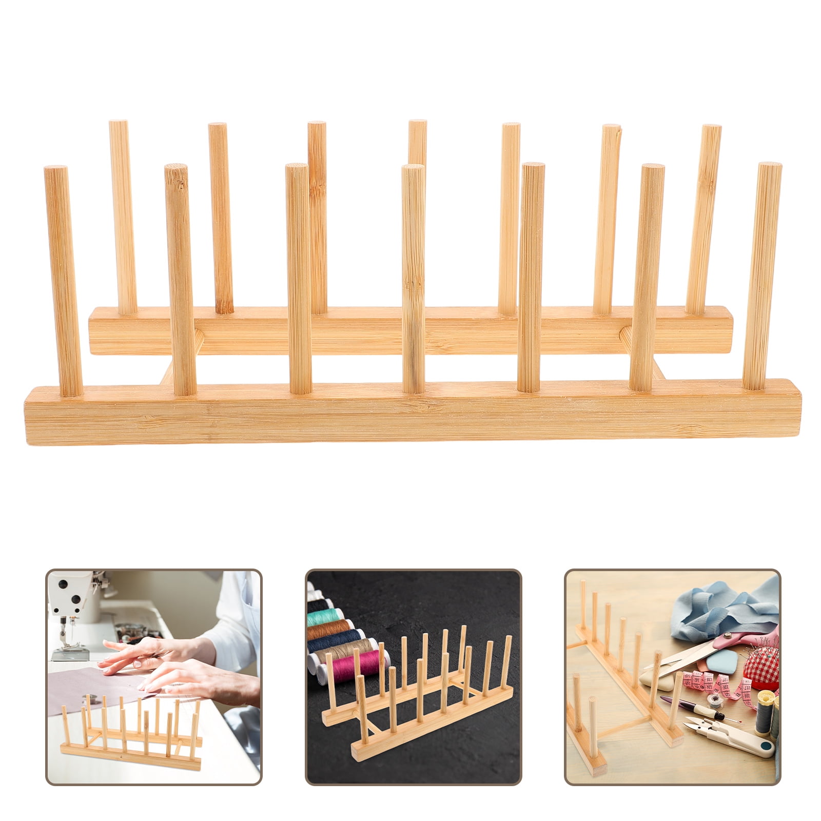 Spool Wooden Holder Embroidery Thread Organizing Rack Sewing Thread Organizer