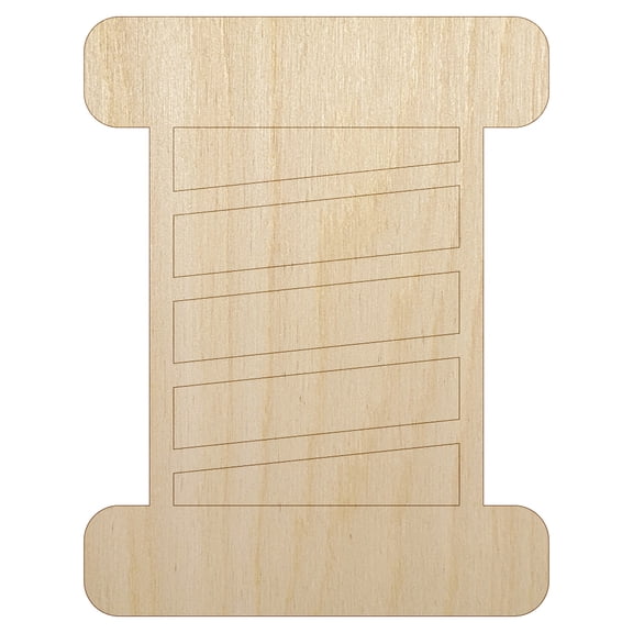 Spool of Thread Sewing Wood Shape Unfinished Piece Cutout Craft DIY Projects - 4.70 Inch Size - 1/4 Inch Thick
