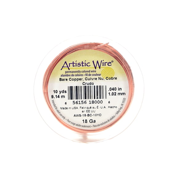 Spools 10 yd., bare copper, 18 gauge (pack of 4)