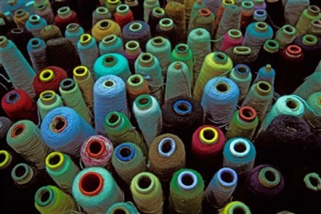 Spools of Yarn China Canvas Art - Keren Su DanitaDelimont (18 x 12)