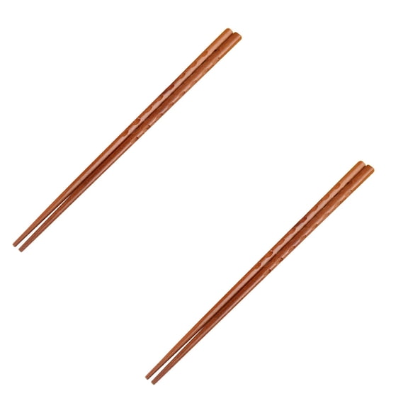 Spoon 2 Pairs Creative Natural Handmade Wood Chopsticks Gift Tableware Chopsticks