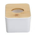 thumbnail image 1 of Spoon And Lid Rest Bamboo Cover Tissue Boxes Desktop Pumping Paper Living Room S Imple Storage Box, 1 of 2